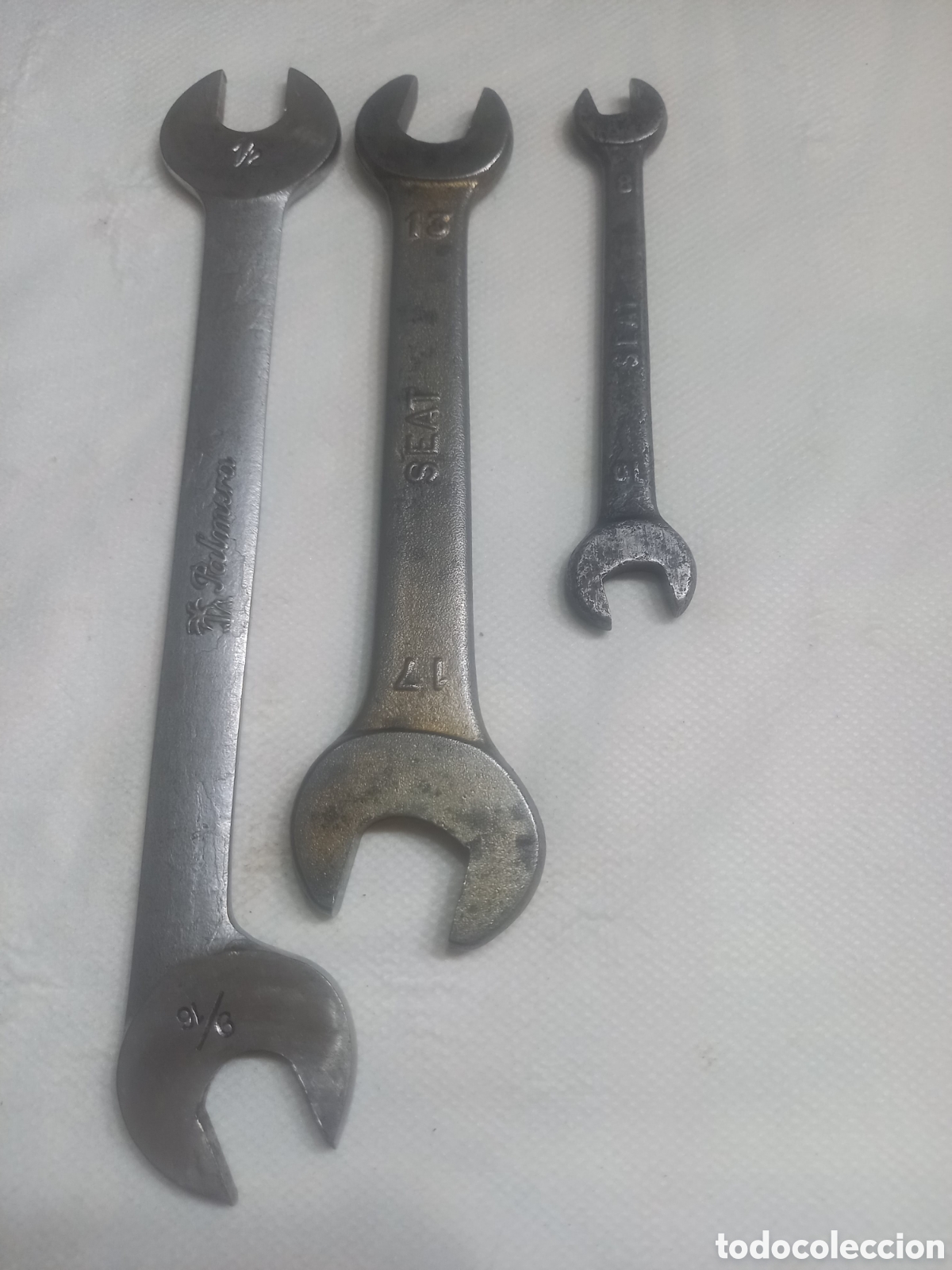 Antig&uuml;edades: Lote 3 Llaves Fijas Antiguas (SEAT originales + LA PALMERA)