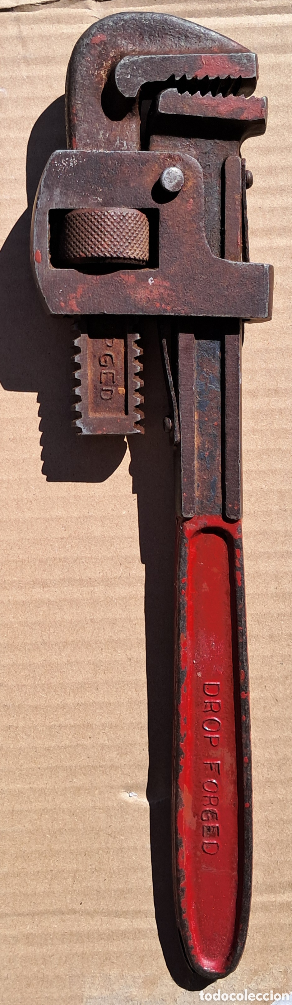 Antig&uuml;edades: Llave grifa o Stillson marca Lochan 12&rdquo; - Foto 2