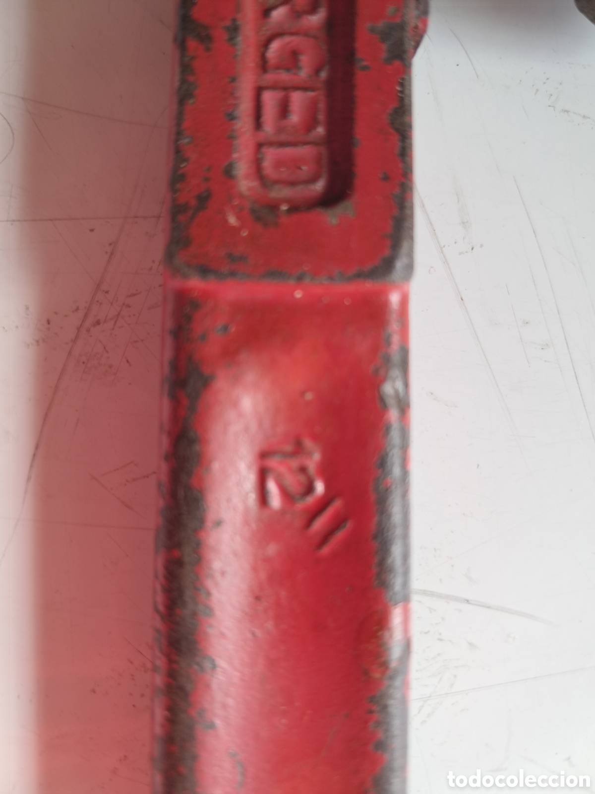 Antig&uuml;edades: Llave grifa o Stillson marca Lochan 12&rdquo; - Foto 7