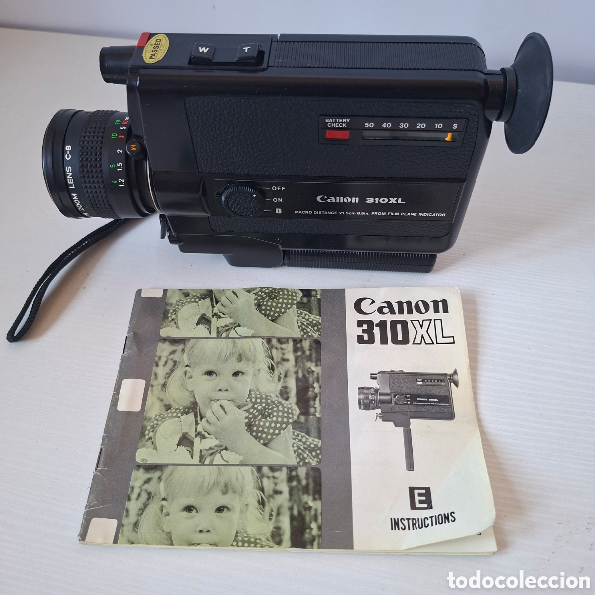 Antig&uuml;edades: C&Aacute;MARA SUPER 8 Canon 310XL IMPECABLE con FUNDA Y MANUAL