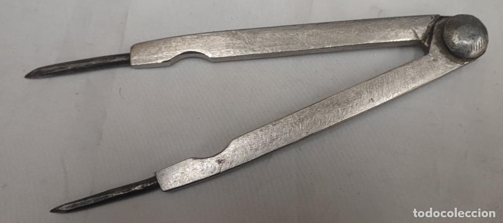 Antig&uuml;edades: ANTIGUO COMPAS DE PUNTAS SECAS DE FORJA PARA MEDIR TRAZAR ETC, ARTESANOS Y OTROS