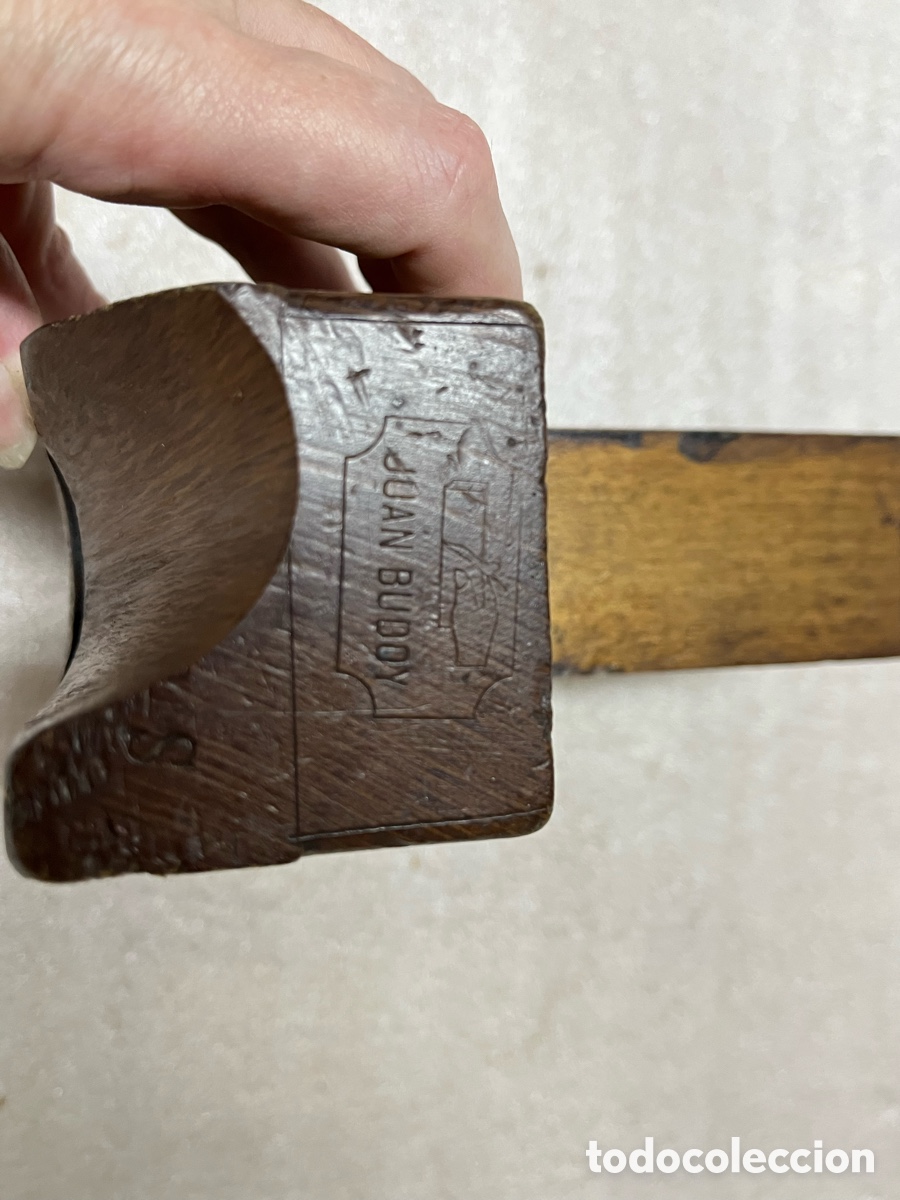 Antig&uuml;edades: Cepillo de carpintero con cuchilla dentada Peugeot Fr&egrave;res - Foto 9