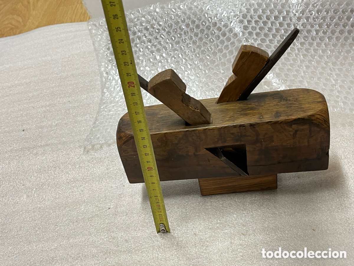 Antig&uuml;edades: Cepillo de carpintero antiguo de molduras doble cuchilla - Foto 2