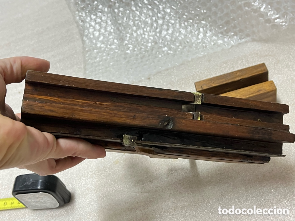 Antig&uuml;edades: Cepillo de carpintero antiguo de molduras doble cuchilla - Foto 10