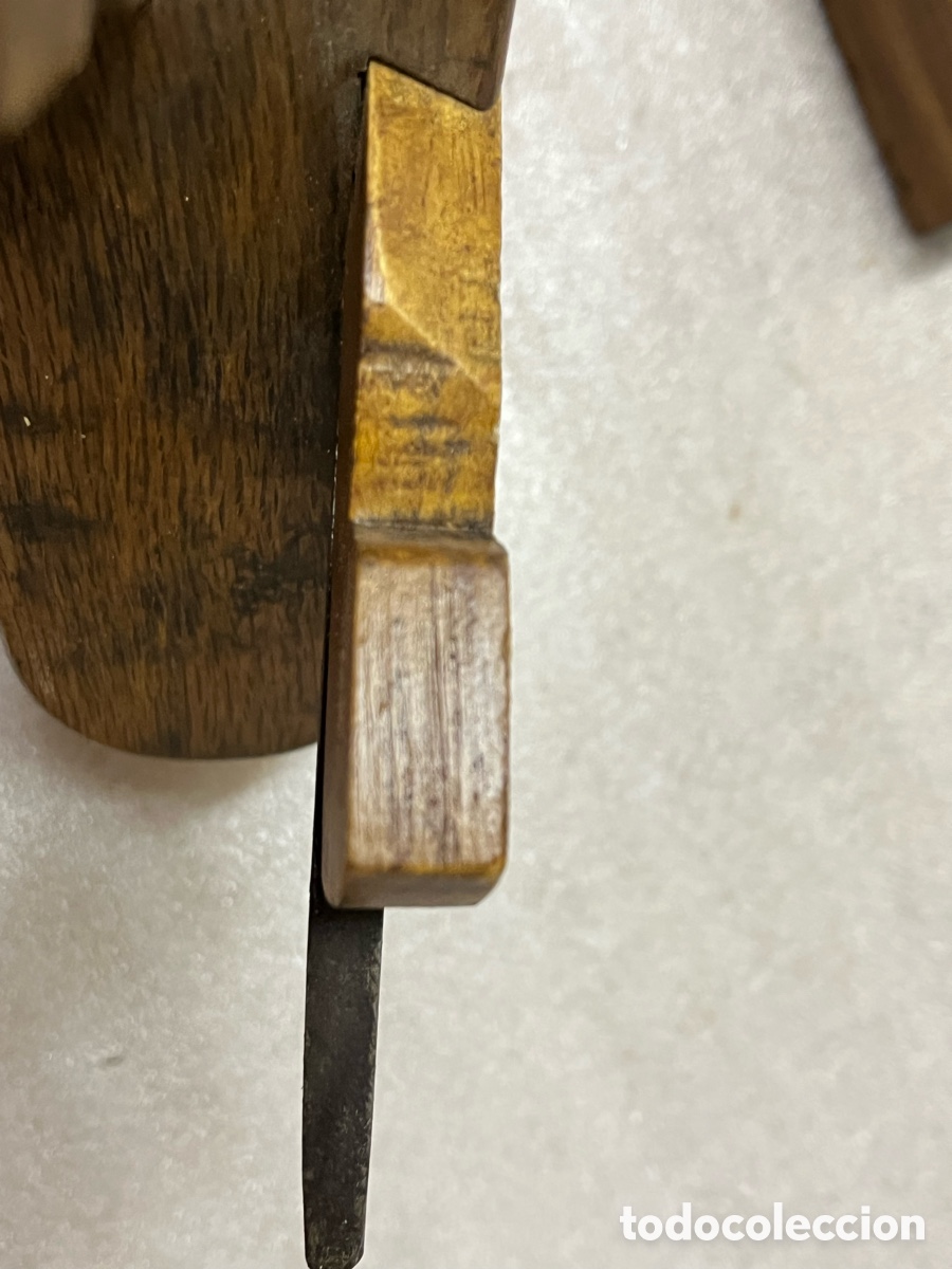 Antig&uuml;edades: Cepillo de carpintero antiguo de molduras doble cuchilla - Foto 13