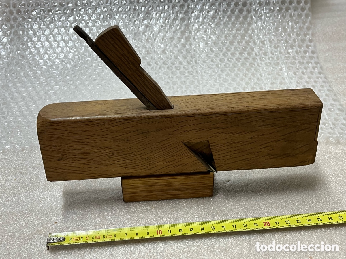 Antig&uuml;edades: Cepillo antiguo MIGUEL VERT &ndash; Poniente 17 Barcelona, con cuchilla Peugeot Fr&egrave;res
