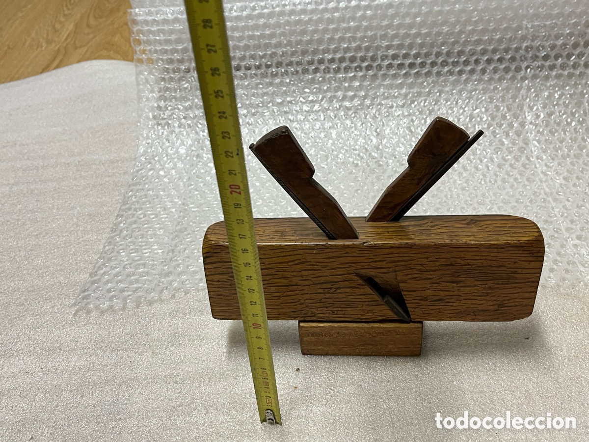 Antig&uuml;edades: Cepillo antiguo de molduras de doble cuchilla - Foto 2