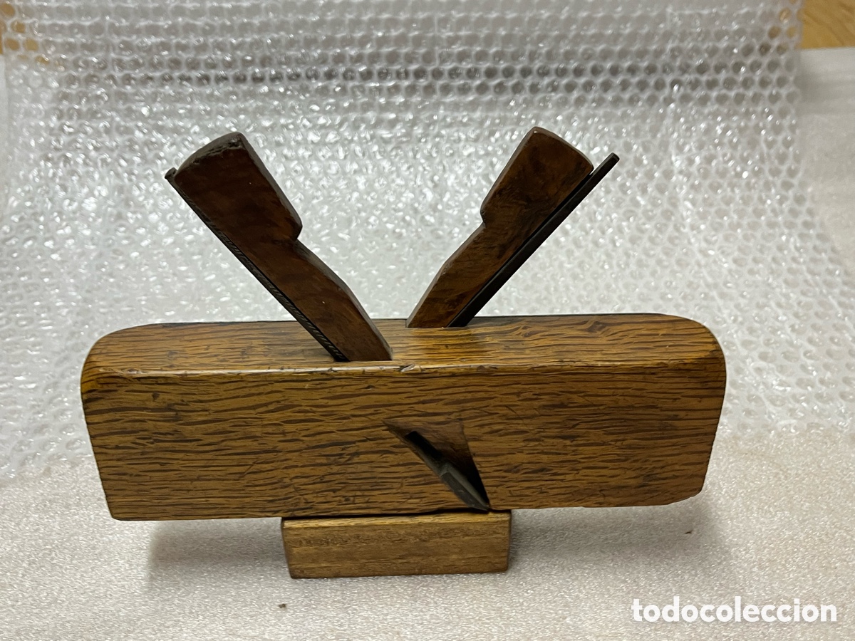 Antig&uuml;edades: Cepillo antiguo de molduras de doble cuchilla - Foto 4