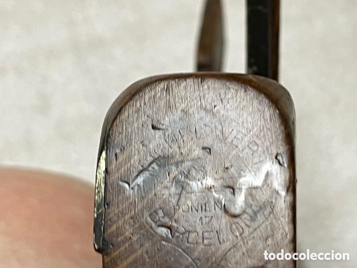Antig&uuml;edades: Cepillo antiguo de molduras de doble cuchilla - Foto 9