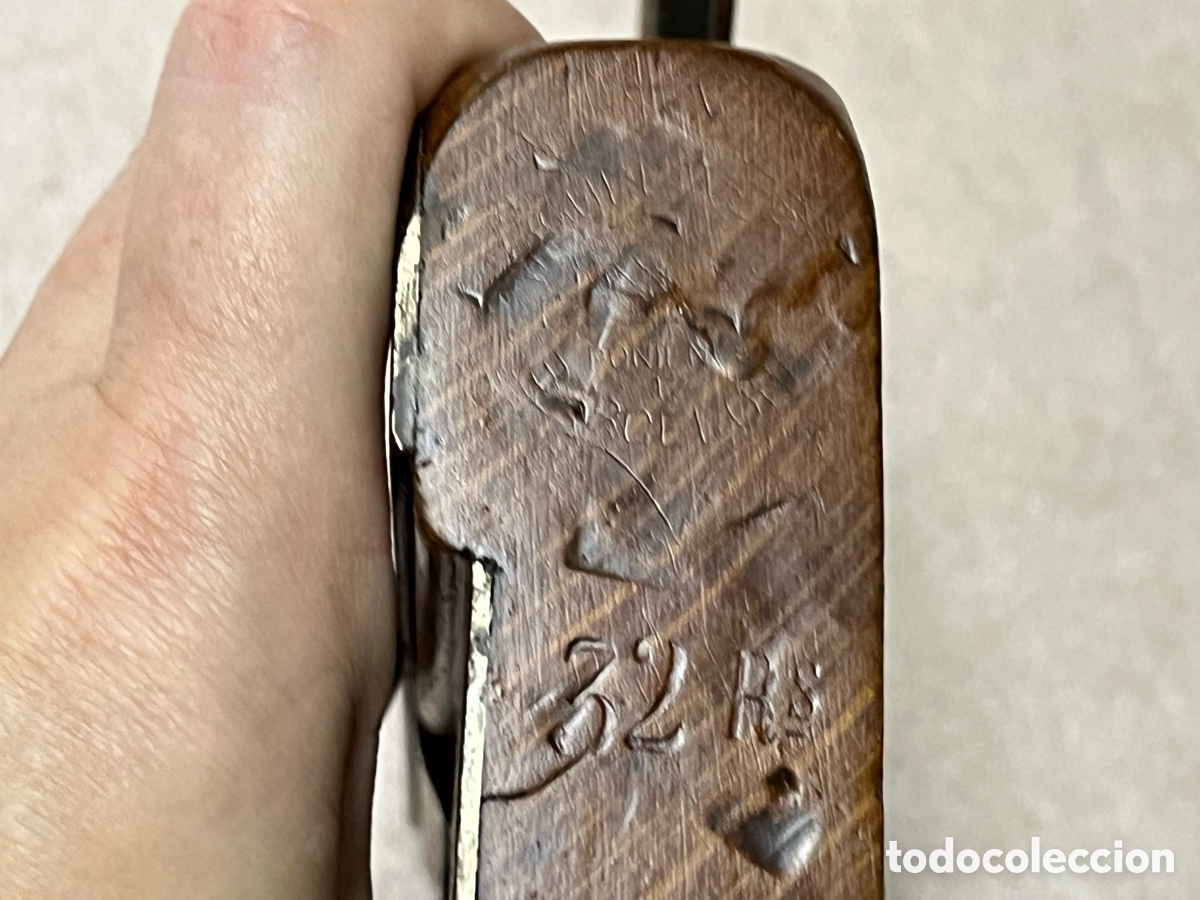Antig&uuml;edades: Cepillo antiguo de molduras de doble cuchilla - Foto 10