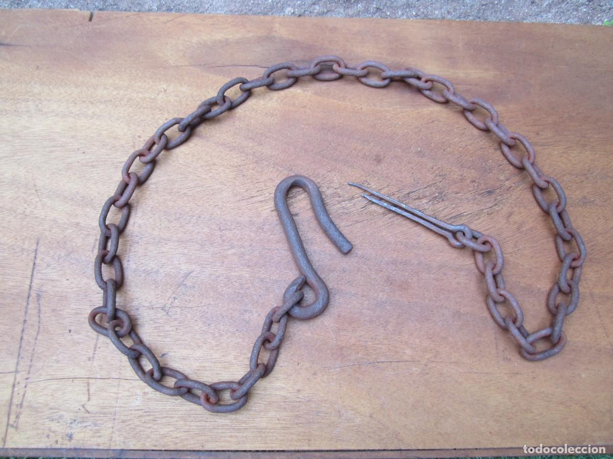 Antig&uuml;edades: Cadena antigua con gancho, 120 cm. - Foto 1