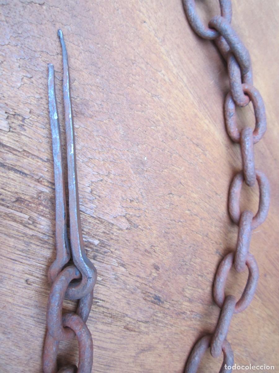 Antig&uuml;edades: Cadena antigua con gancho, 120 cm. - Foto 3