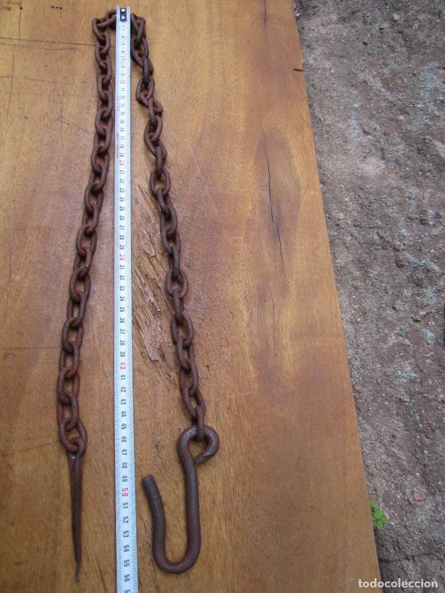 Antig&uuml;edades: Cadena antigua con gancho, 120 cm. - Foto 8