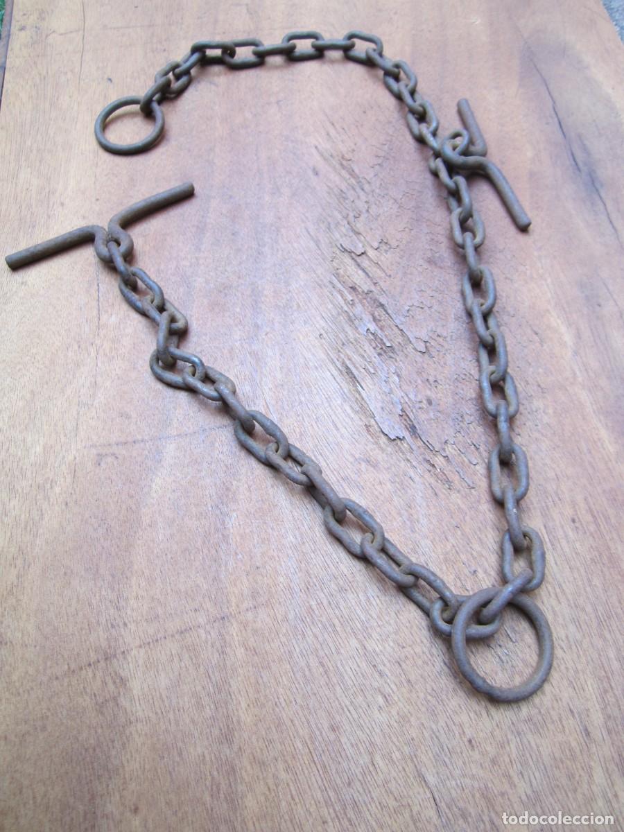 Antig&uuml;edades: Cadena antigua de hierro, 80 cm. - Foto 3