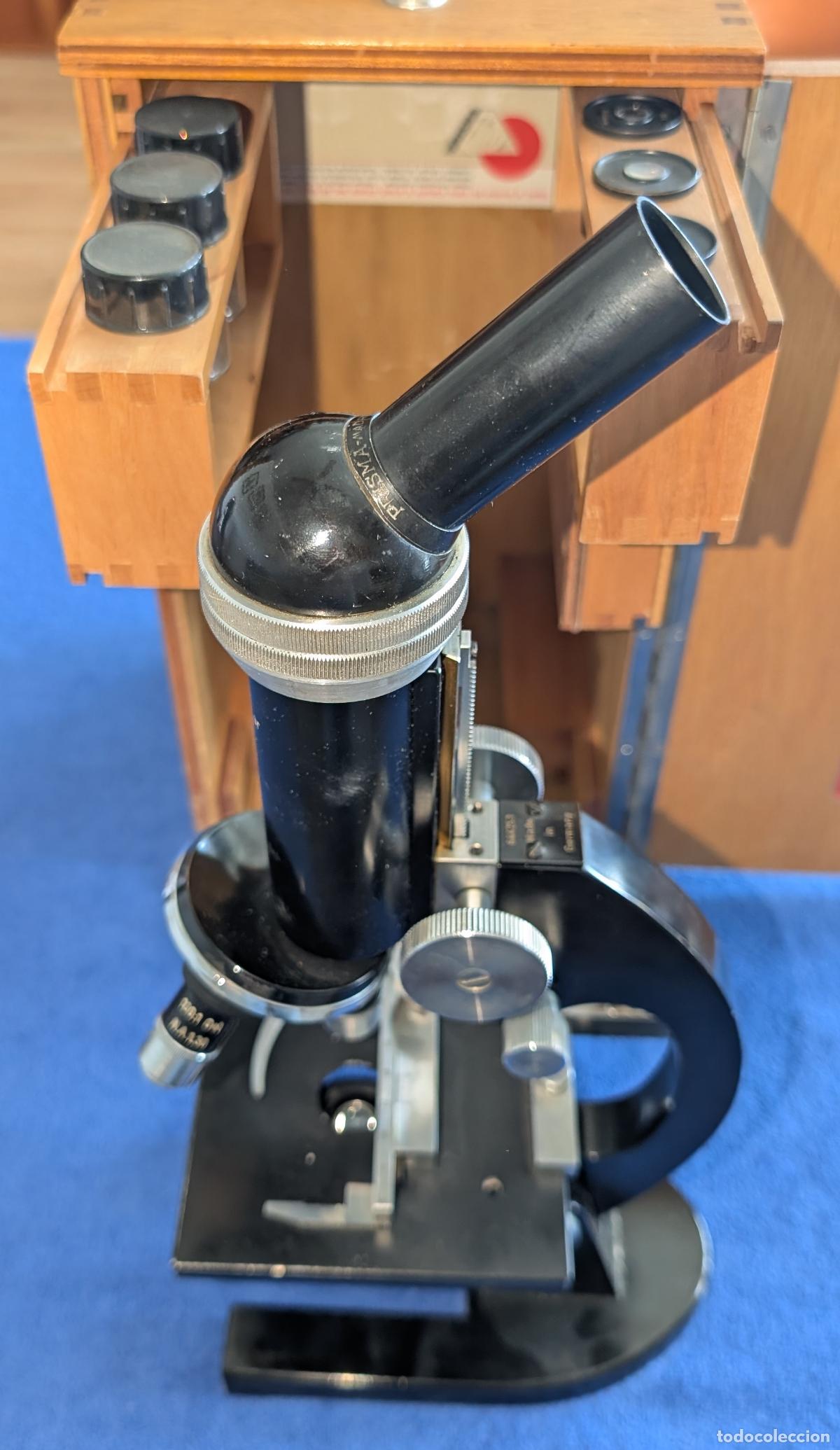 Antig&uuml;edades: Antiguo microscopio alem&aacute;n P.Waechter Wetzlar - Foto 5