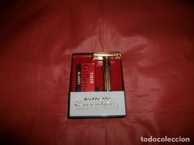 Antiquit&auml;ten: Maquinilla de afeitar Gillette Executive Fatboy Gold F-4 de 1960