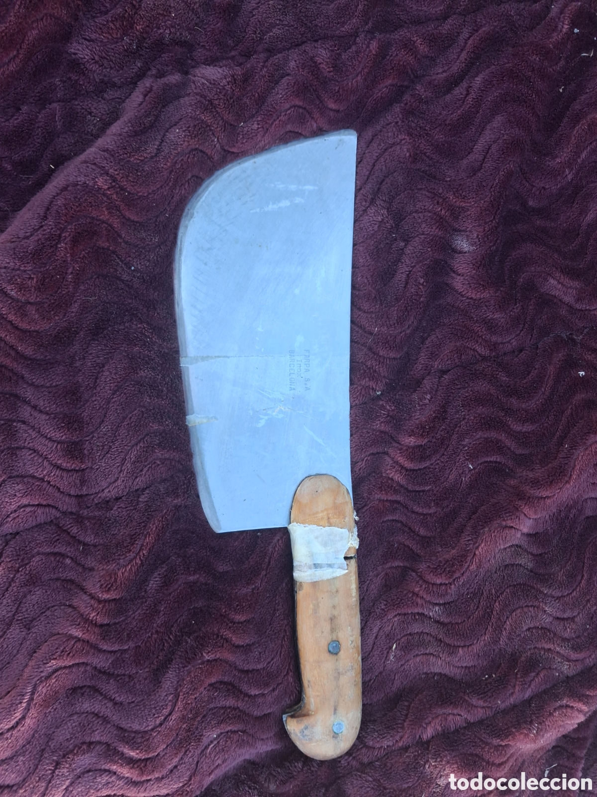 Antig&uuml;edades: ESPECTACULAR CUCHILLO CARNICERO FARPA BARCELONA