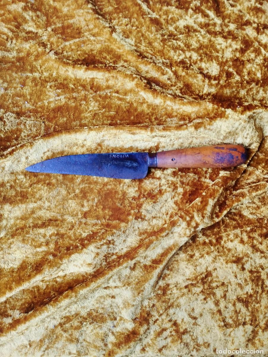 Antiguidades: Cuchillo carnicero antiguo FARSEDA -parece para despiece- de 23cma.de largo (mediados siglo XX) por