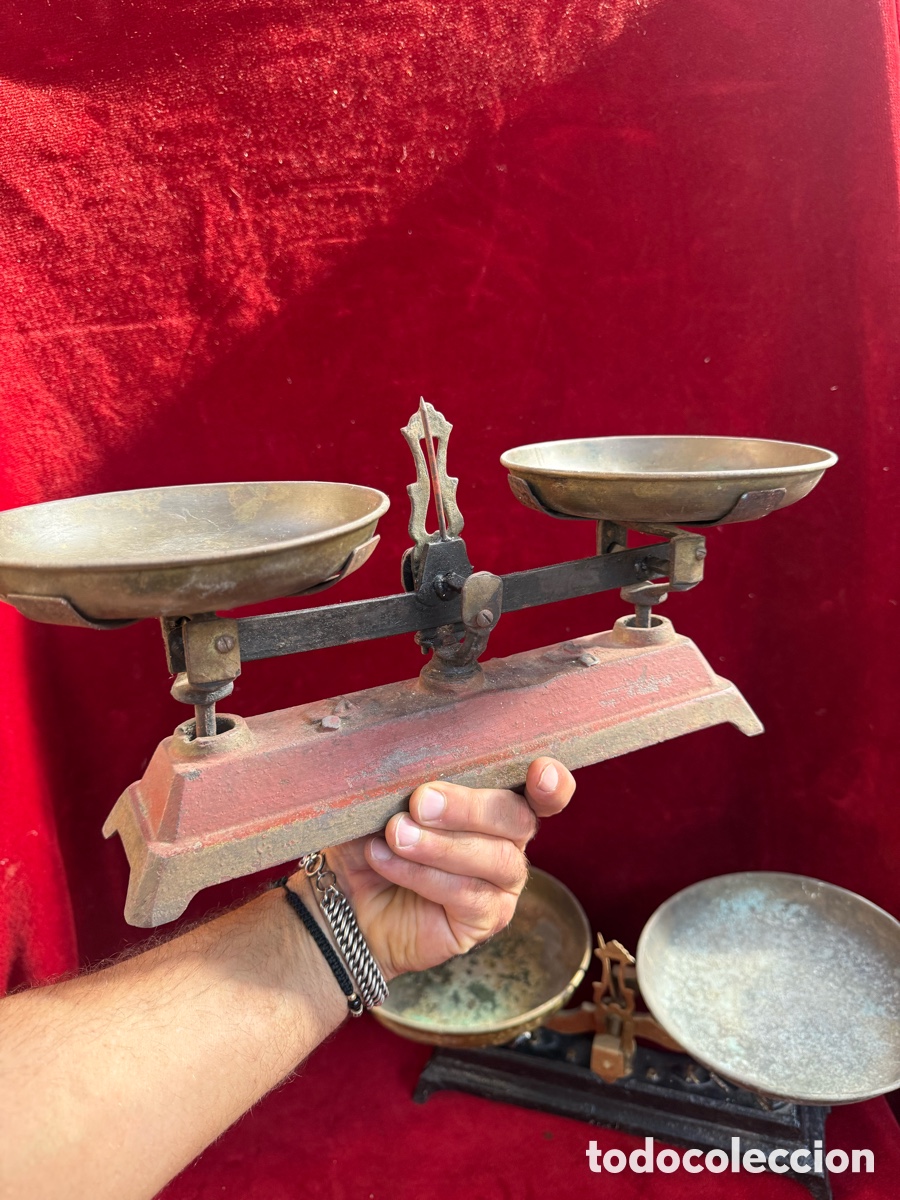 Antig&uuml;edades: Lote de dos antiguas basculas de 2 y de 5 kg! - Foto 6