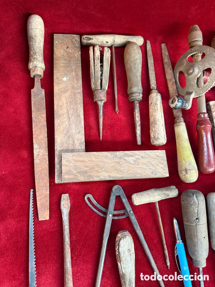 Antig&uuml;edades: Gran lote de herramientas antiguas de Carpinteria! - Foto 2