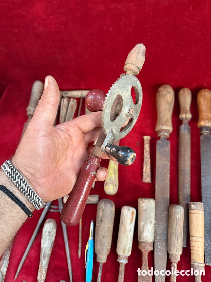 Antig&uuml;edades: Gran lote de herramientas antiguas de Carpinteria! - Foto 11