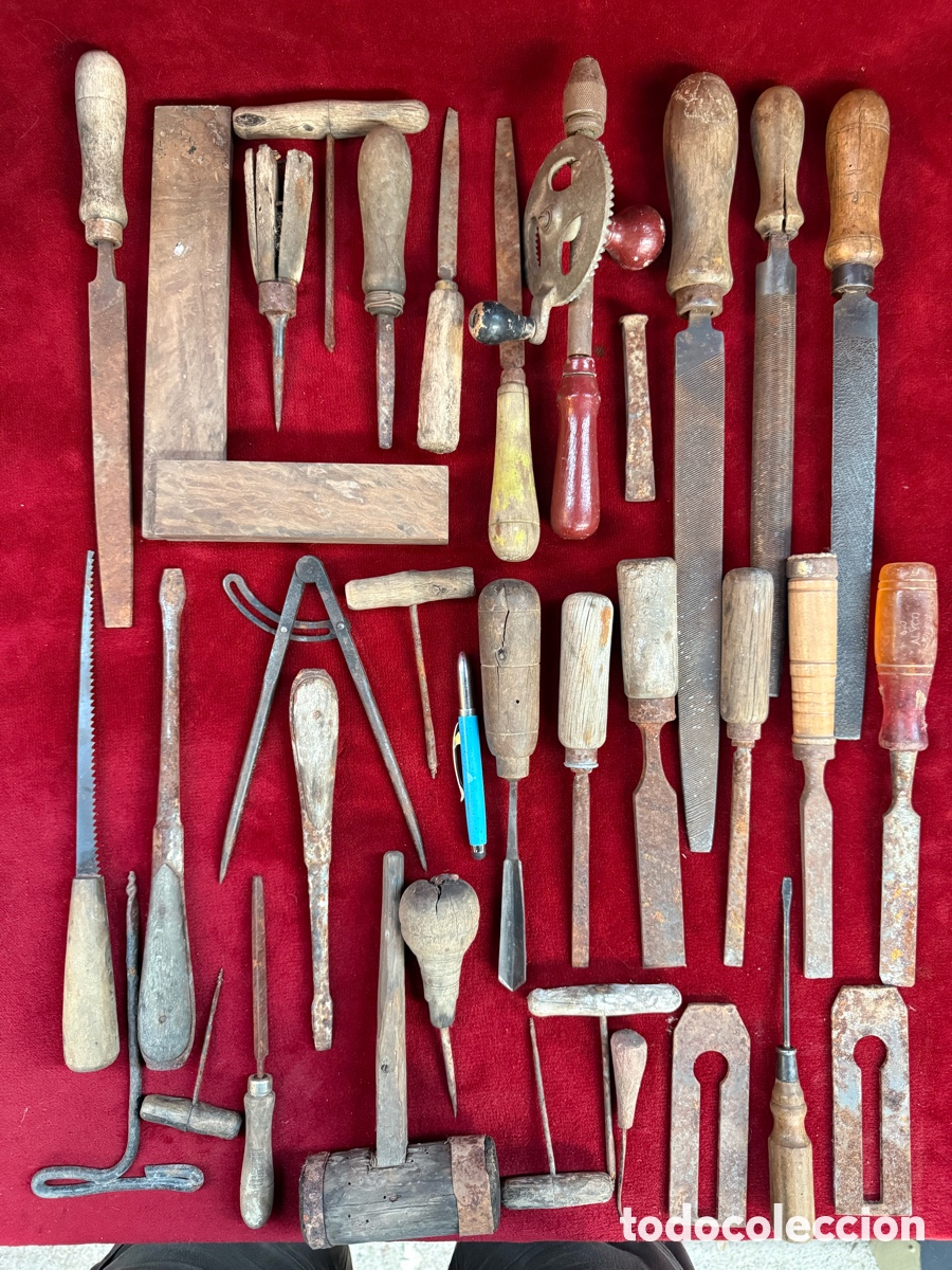 Antig&uuml;edades: Gran lote de herramientas antiguas de Carpinteria! - Foto 1