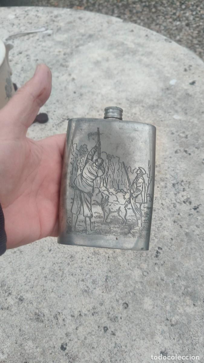 Antig&uuml;edades: Gourde de chasse v&eacute;ritable &eacute;tain Sheffield - Foto 4