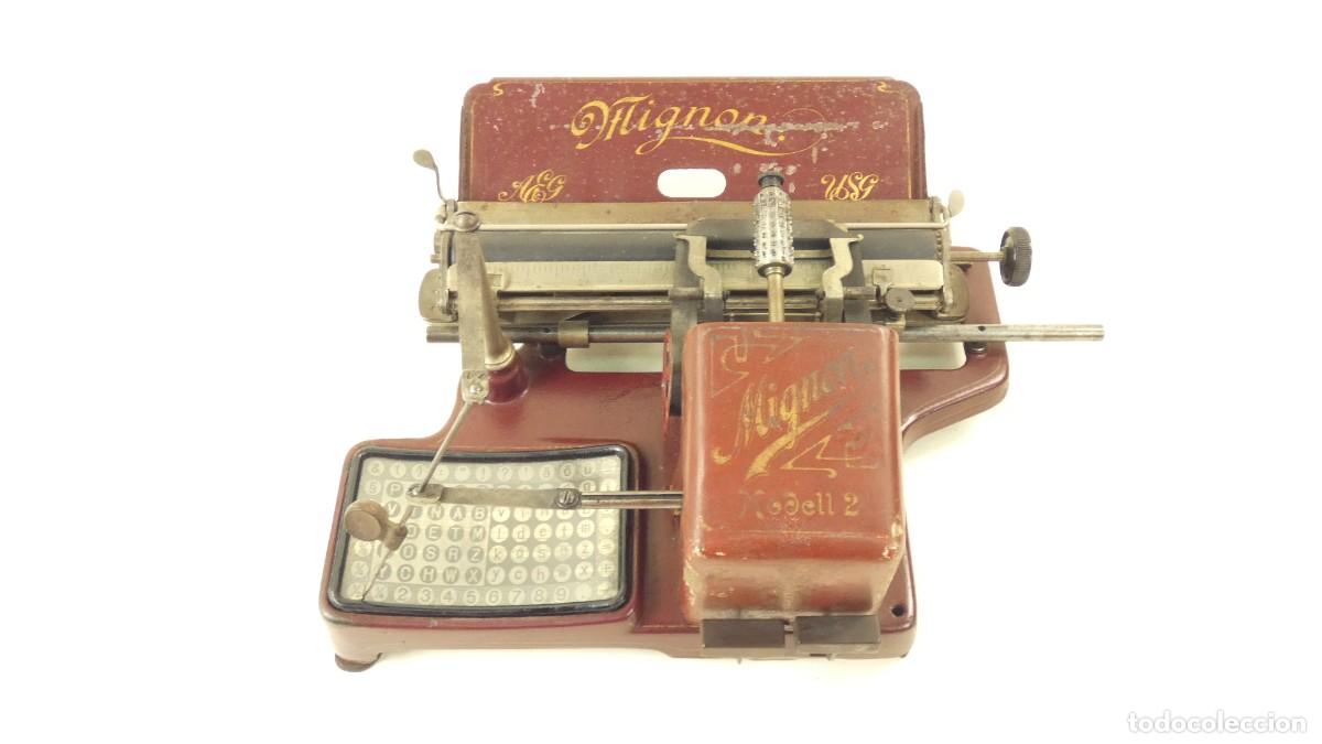 Antig&uuml;edades: Maquina de escribir MIGNON N&ordm;2 ROJA A&Ntilde;O 1905 Typewriter Schreibmaschine