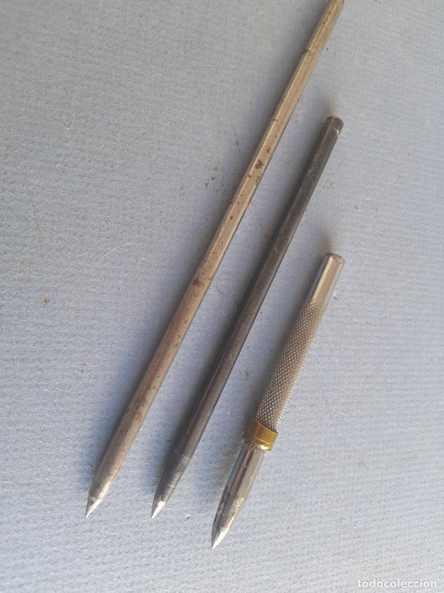 Antig&uuml;edades: 3 punzones de acero, 9 a 17.5cm aprox