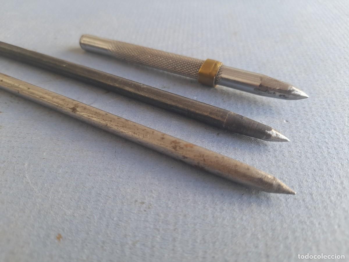 Antig&uuml;edades: 3 punzones de acero, 9 a 17.5cm aprox - Foto 2