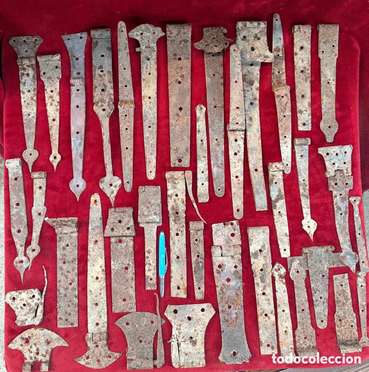 Antiques: Espectacular y gran lote,bisagras antiguas,forja,sig XVII-XIX