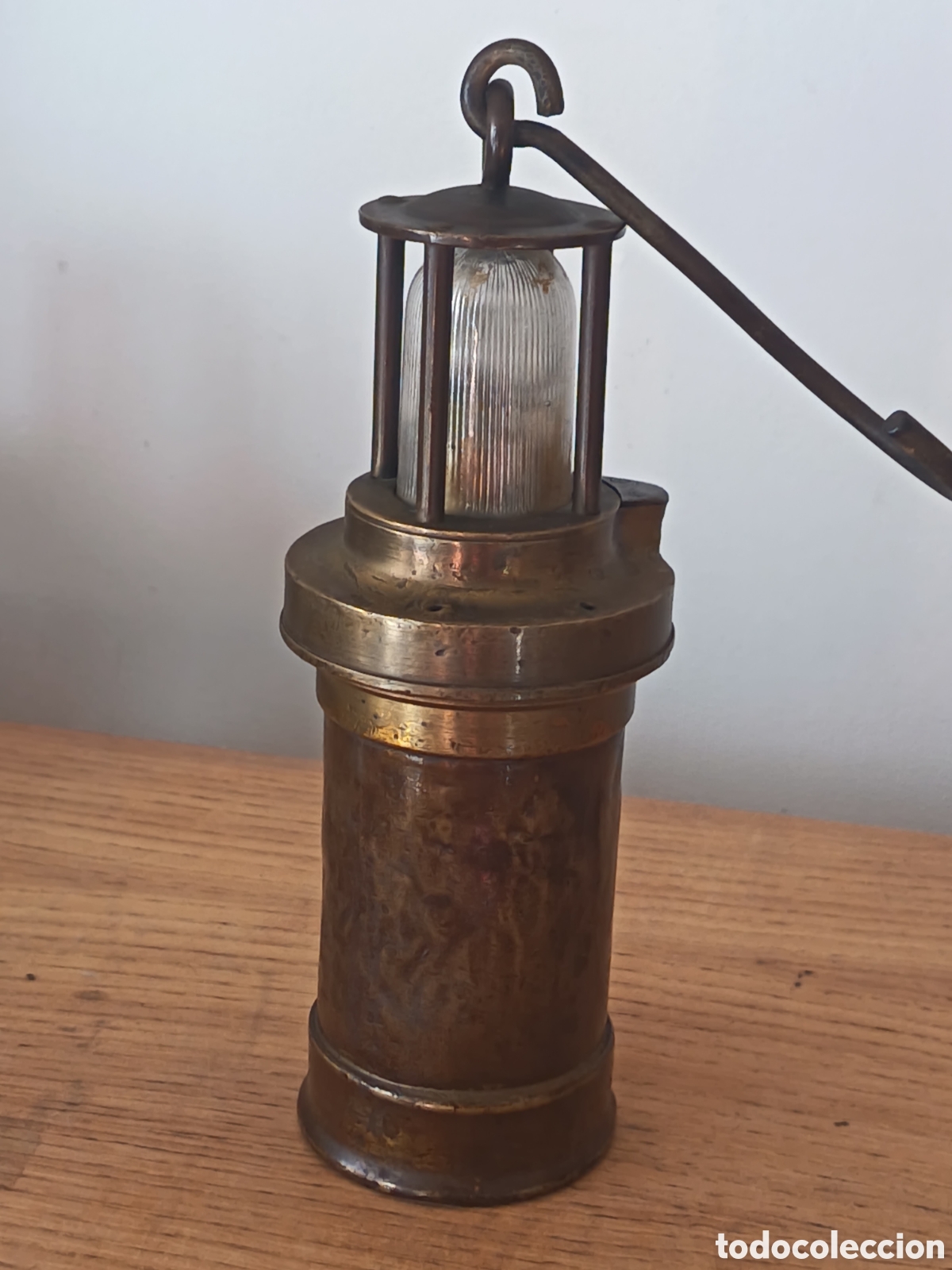 Antig&uuml;edades: Lampara de mina antigua original - Foto 3