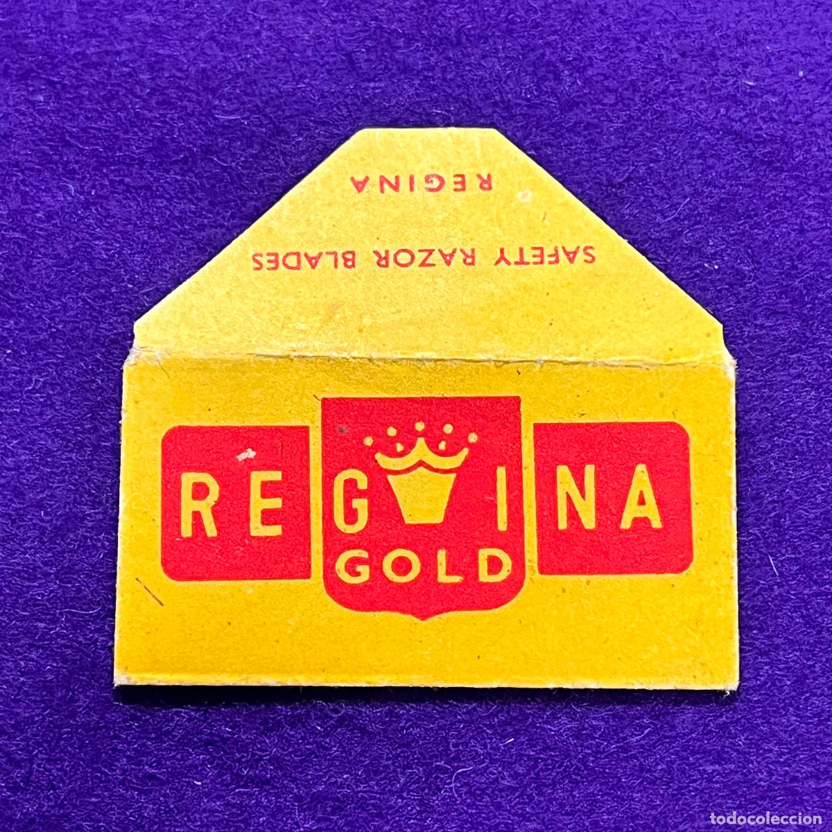 Antig&uuml;edades: FUNDA DE HOJA DE CUCHILLA DE AFEITAR. REGINA GOLD.