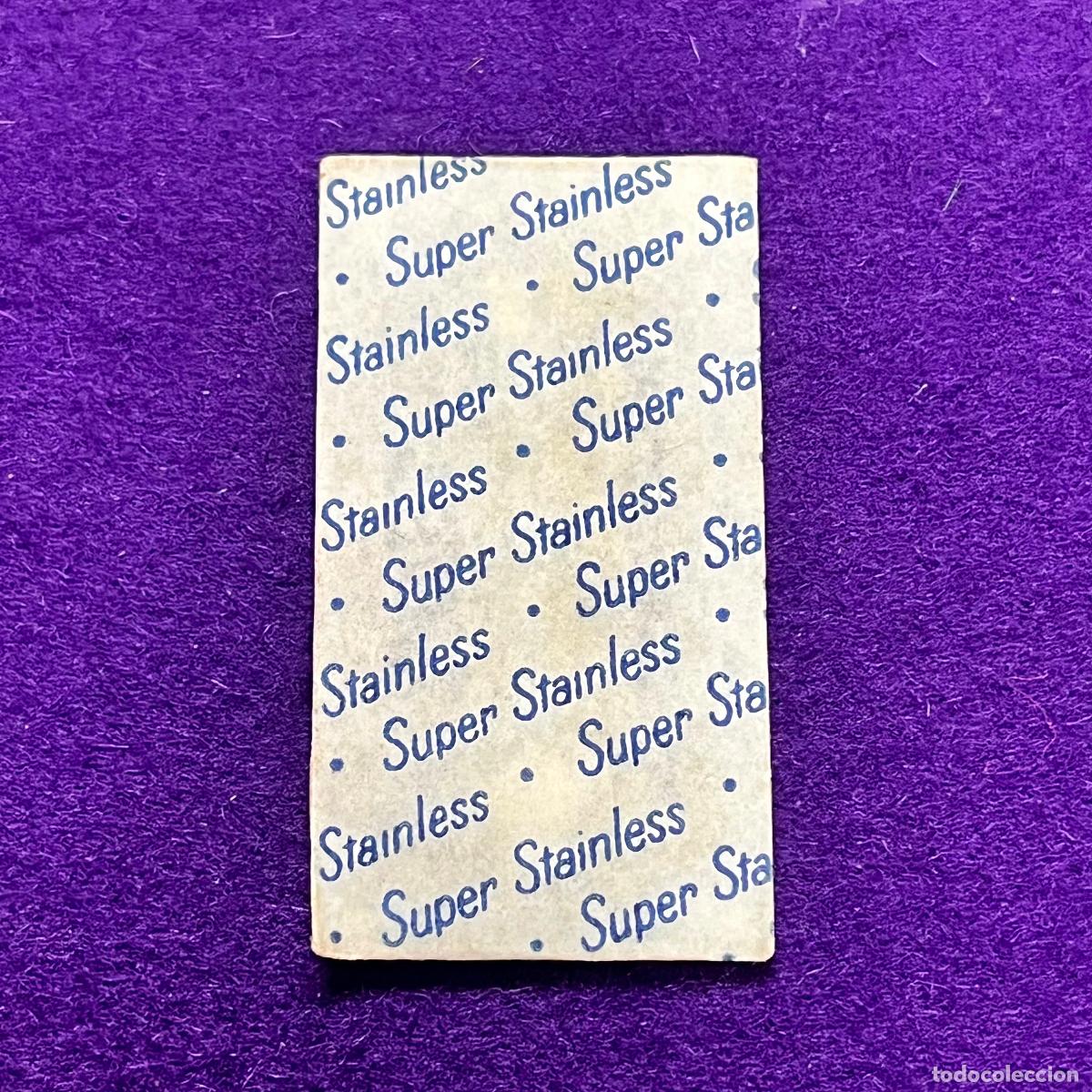 Antiquit&auml;ten: FUNDA Y HOJA DE CUCHILLA DE AFEITAR. SUPER STAINLESS.