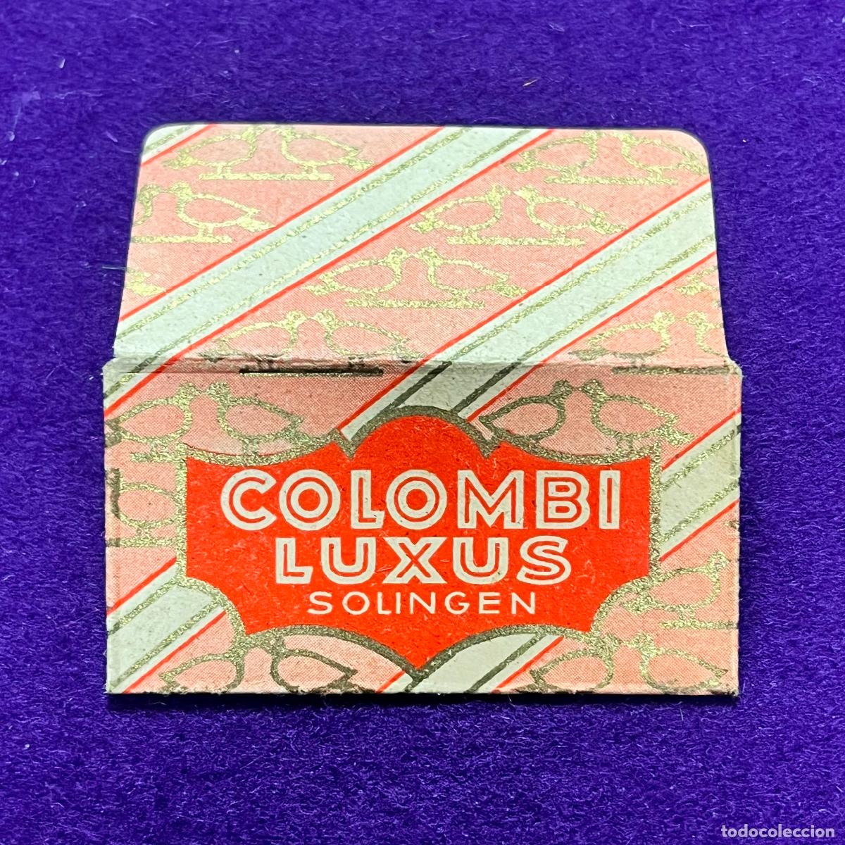Antiquit&auml;ten: FUNDA DE HOJA DE CUCHILLA DE AFEITAR. COLOMBI LUXUS.