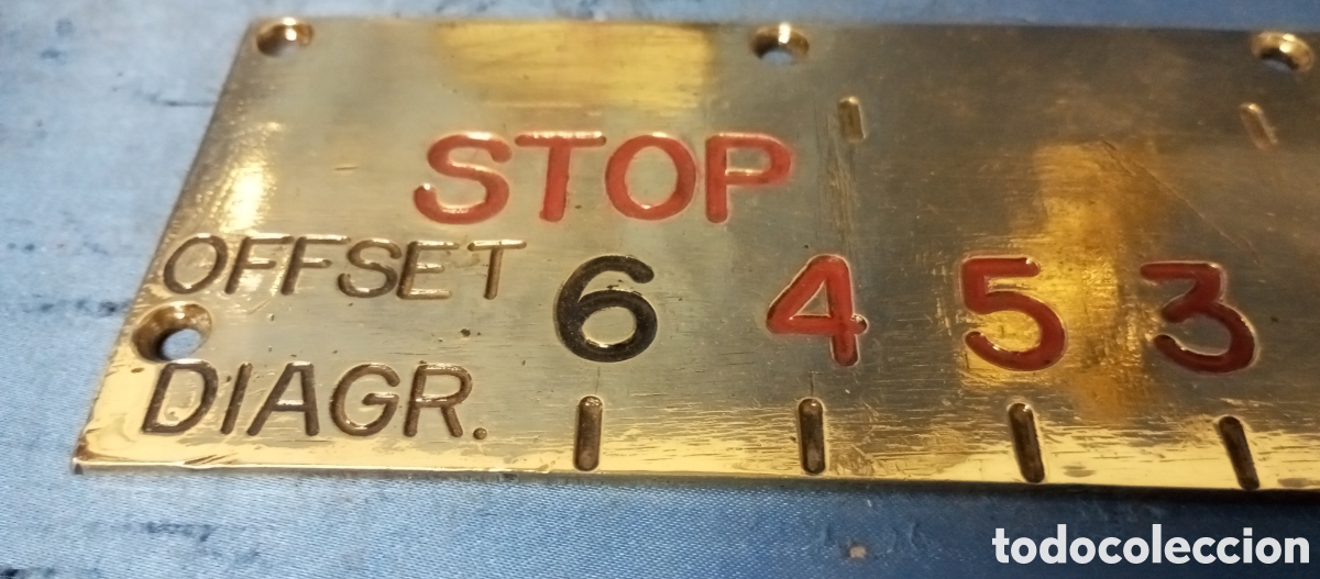 Antig&uuml;edades: Placa original de barco en lat&oacute;n - Foto 3