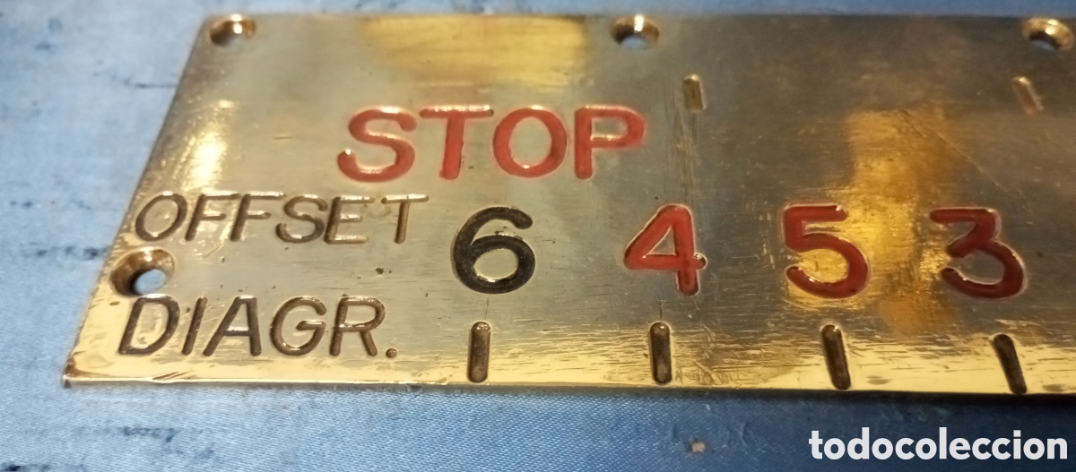 Antig&uuml;edades: Placa original de barco en lat&oacute;n - Foto 4