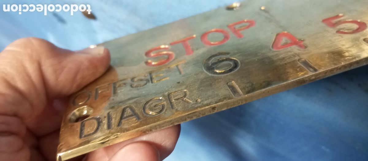 Antig&uuml;edades: Placa original de barco en lat&oacute;n - Foto 7