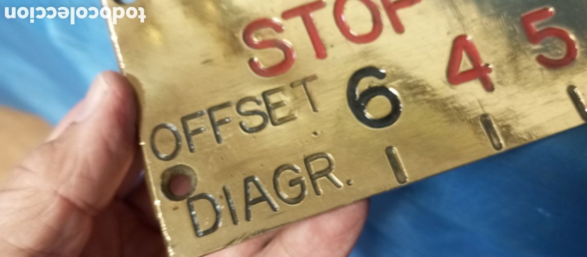 Antig&uuml;edades: Placa original de barco en lat&oacute;n - Foto 9