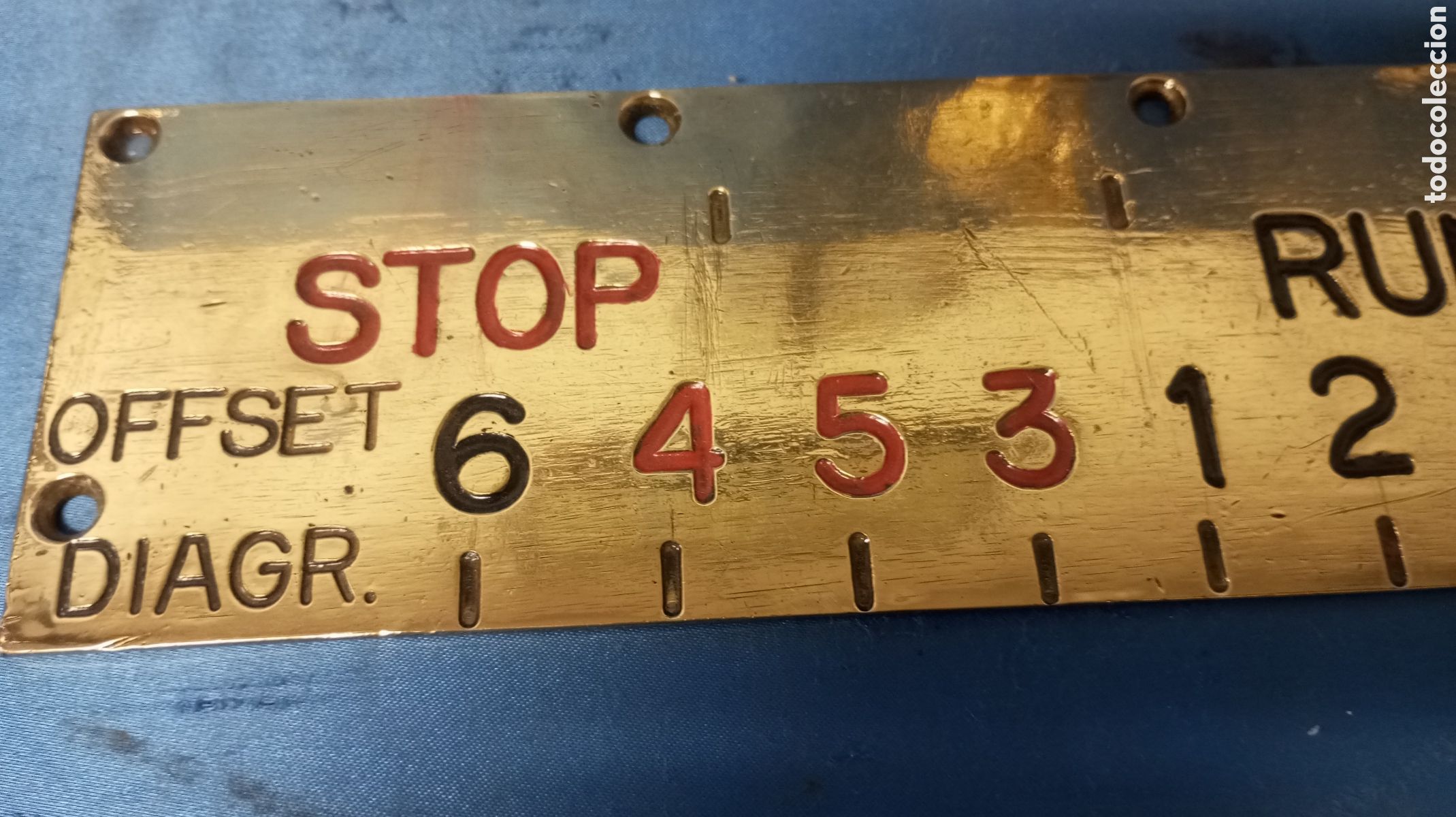 Antiguidades: Placa original de barco en lat&oacute;n