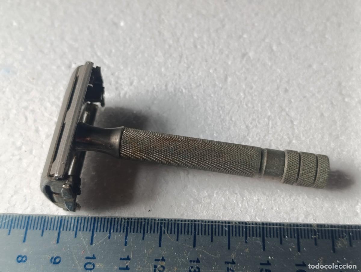 Antig&uuml;edades: MAQUINILLA DE AFEITAR GILLETTE - REG. U.S. - USADA - Foto 1
