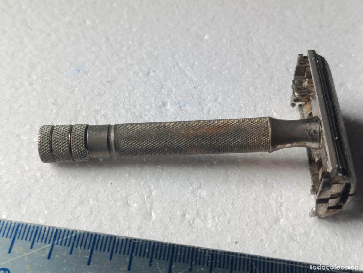Antig&uuml;edades: MAQUINILLA DE AFEITAR GILLETTE - REG. U.S. - USADA - Foto 3