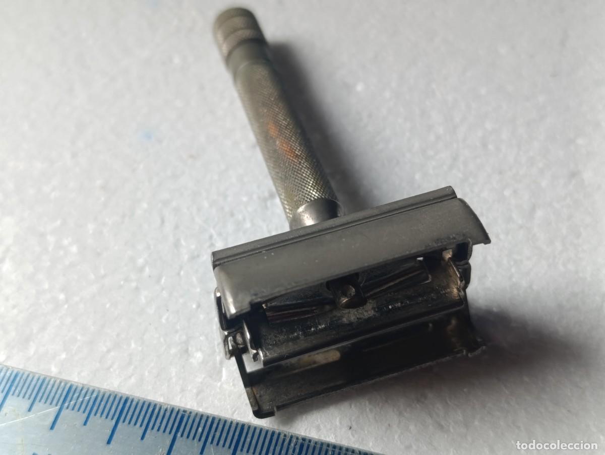 Antig&uuml;edades: MAQUINILLA DE AFEITAR GILLETTE - REG. U.S. - USADA - Foto 8