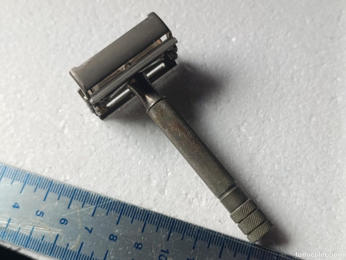 Antig&uuml;edades: MAQUINILLA DE AFEITAR GILLETTE - REG. U.S. - USADA - Foto 10