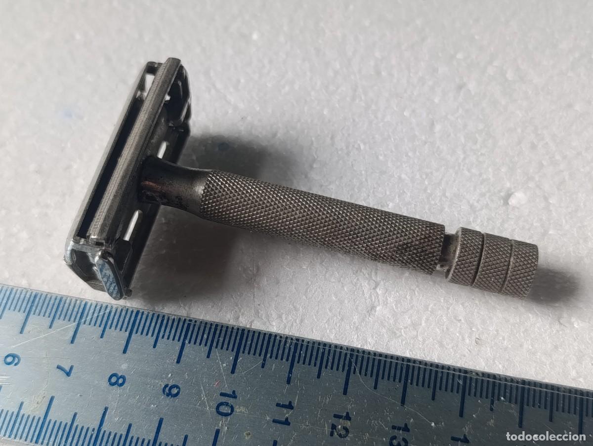 Antiquit&eacute;s: MAQUINILLA DE AFEITAR GILLETTE - REG. U.S. ENGLAND - USADA
