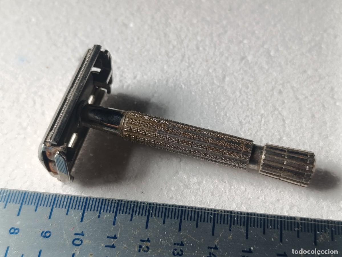Antiquit&eacute;s: MAQUINILLA DE AFEITAR GILLETTE - REG. U.S. ENGLAND - USADA