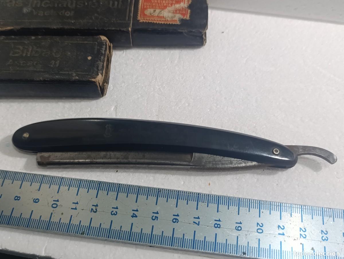 Antiquit&eacute;s: NAVAJA DE AFEITAR BLAS INCHASUSTEGUI 14 BILBAO - MANNOS - USADA ( OXIDO )