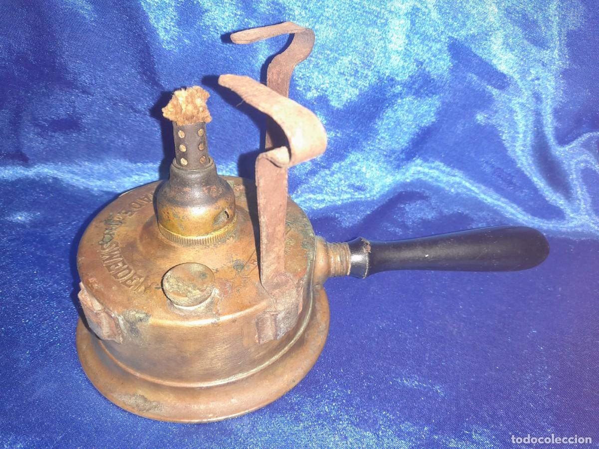 Antig&uuml;edades: Hornillo Quemador de Lat&oacute;n Antiguo Radius N&ordm; 240 - Hecho en Suecia (Pieza de Colecci&oacute;n / Repuestos)