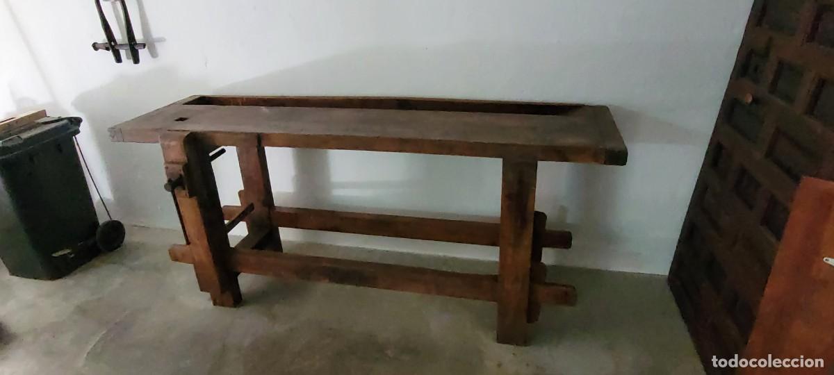 Antig&uuml;edades: Banco de carpintero a&ntilde;os 40-50 - Foto 3