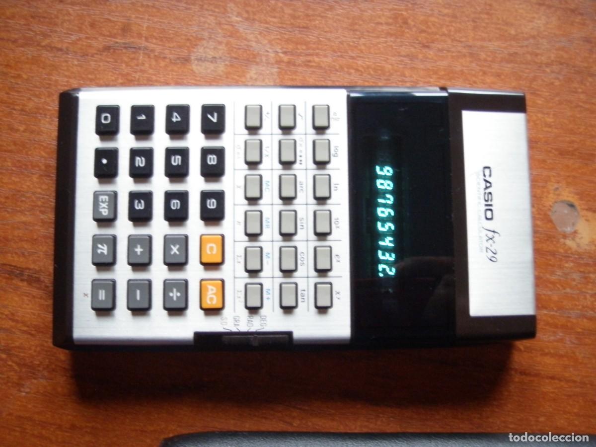 Antig&uuml;edades: CALCULADORA CASIO FX29 FX-29 FUNCIONANDO CON SU FUNDA - Foto 1
